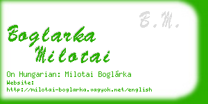 boglarka milotai business card